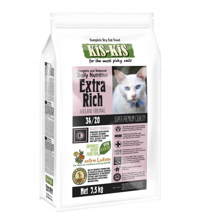 Granule pro kočky KiS-KiS Extra Rich, 7,5 Kg