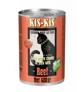 Konzerva pro kočky - KiS-KiS hovězí, 400 g